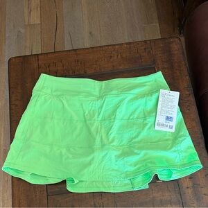 Lululemon Athletica Neon Green Pace Rival MR Skirt * Long
